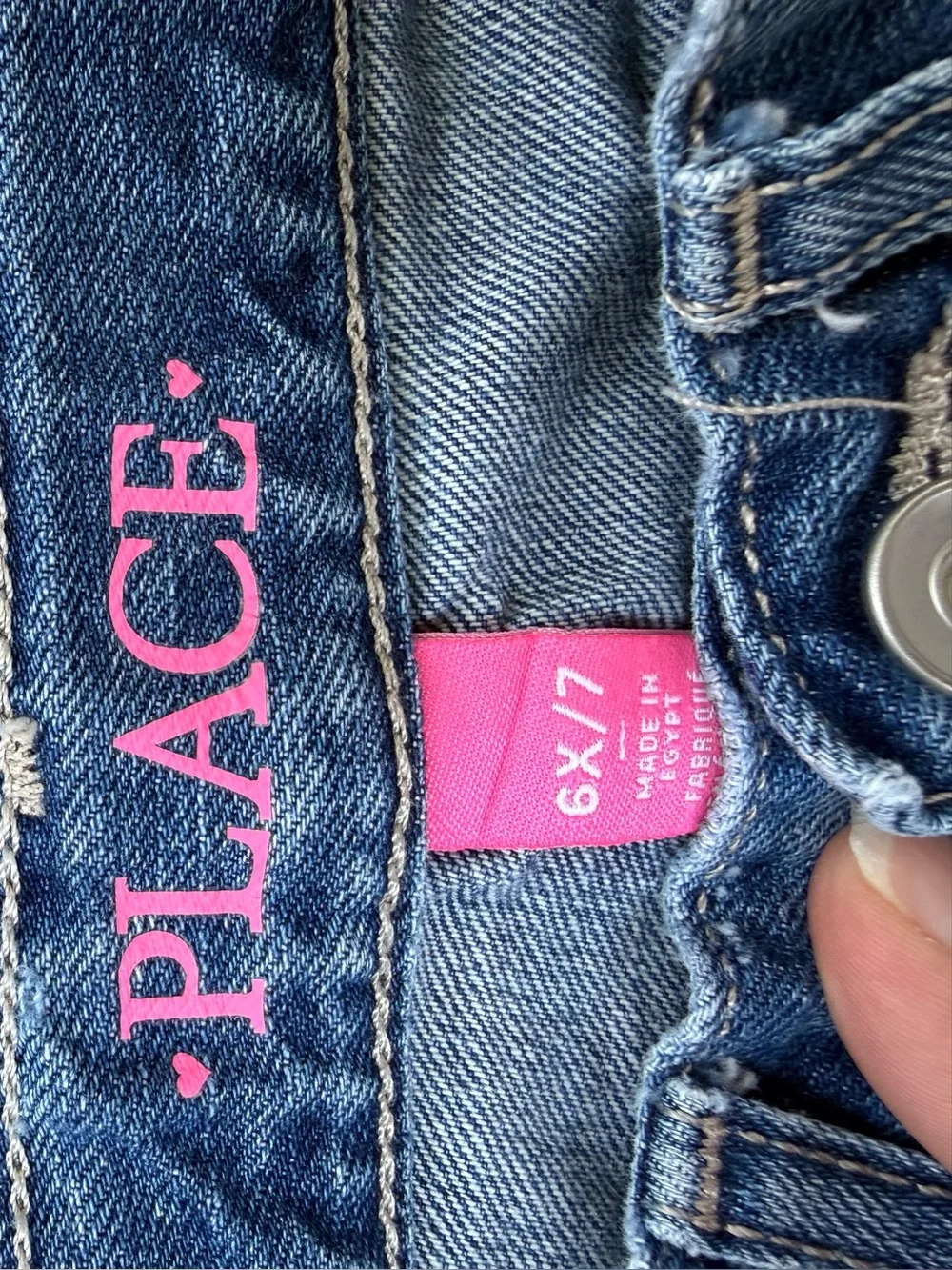 The Children's Place Denim Patchwork Destroyed Girls 6x/7 Frayed Skirt